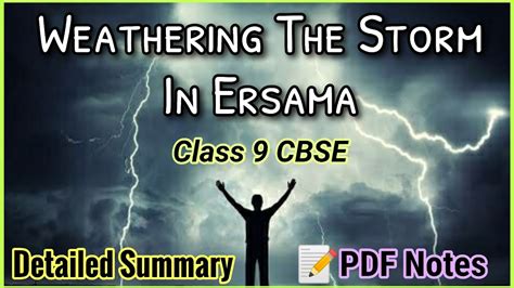 Weathering the Storm in Ersama Summary & Notes .